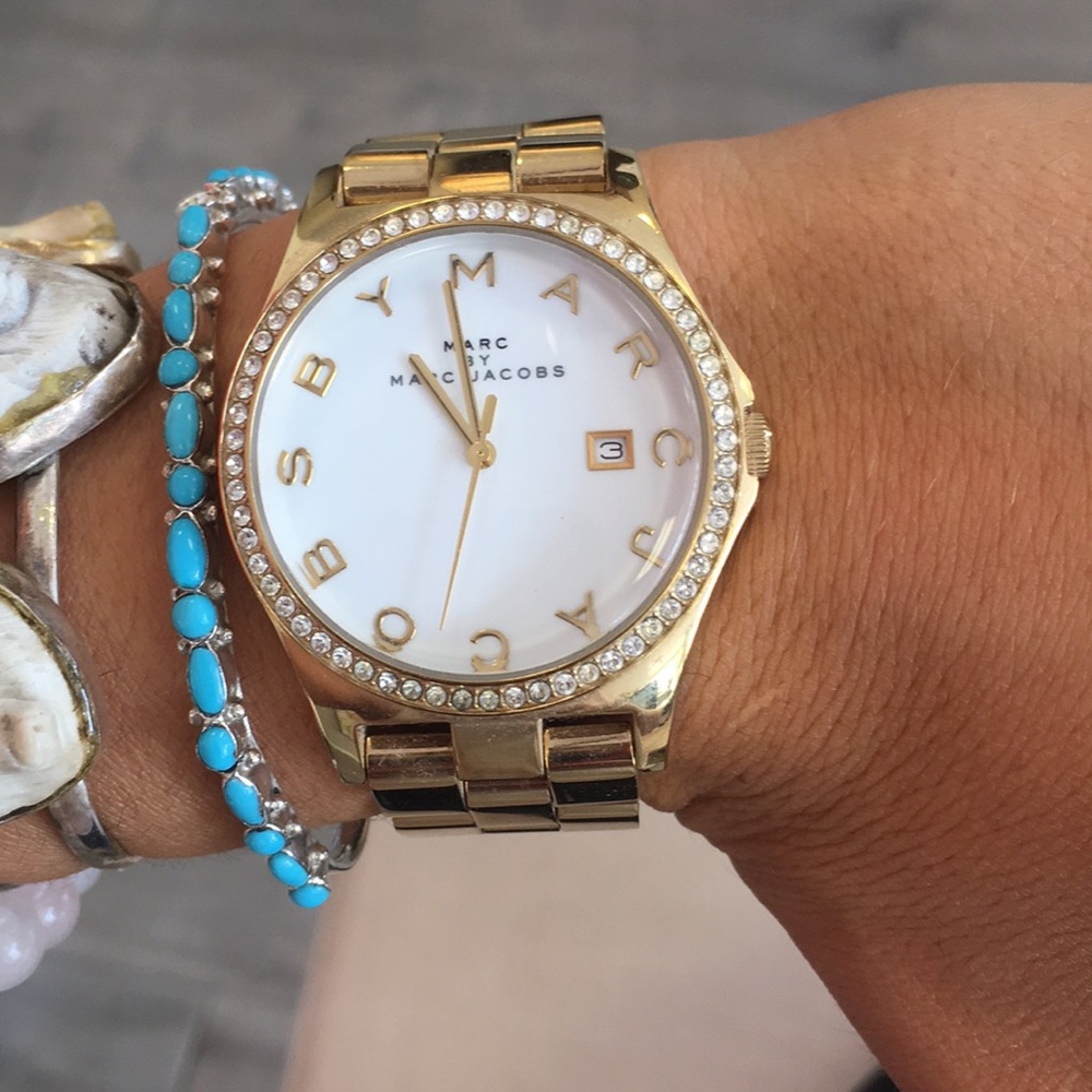 MARC BY MARC JACOBS RILEY GOLD & DIAMOND WATCH